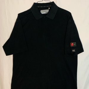 Black polo with Chick-fil-A IT logo on sleeve